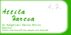 attila harcsa business card